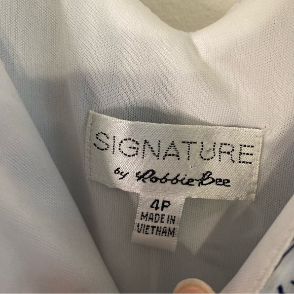 Signature by Robbie Lee Blue Floral Sleeveless Ruffles Flowy Maxi Dress 4P Y2K - Picture 6 of 14